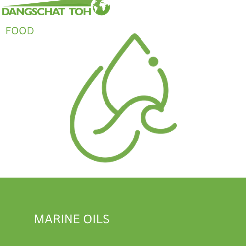 Marine oils including omega-3 oils as raw materials for food supplements and nutraceutical applications