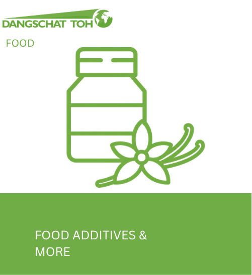 Food additives including acids, aroma ingredients, thickening agents, fillers and functional ingredients for food applications