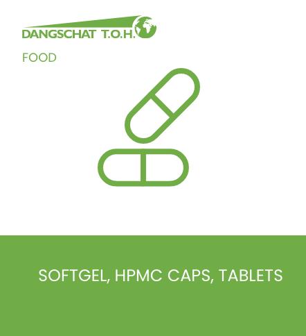 Softgel, HPMC Caps, Tabletts